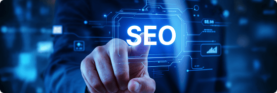 Finger pointing at SEO