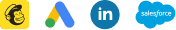 Mailchimp, Google Ads, LinkedIn, Salesforce